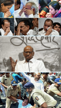 Crying leaders, protesting workers: Pawar resignation triggers range of emotions in NCP