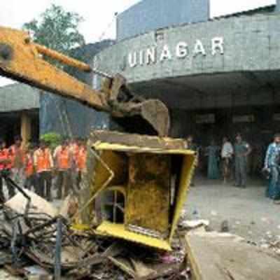 Another demolition drive at Juinagar railway stn