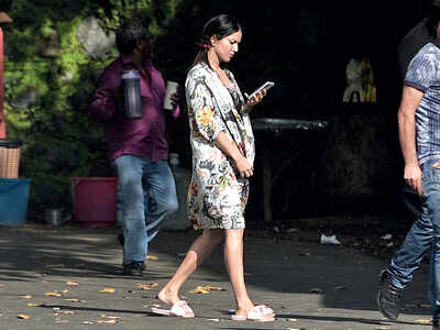 Sunny Leone spotted at Filmcity in Mumbai