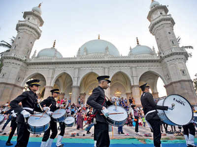 The community marching to the beat of its tradition