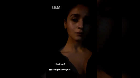 Photo: Alia Bhatt looks stunning in black as she wraps up her shoot for the day and for the year!