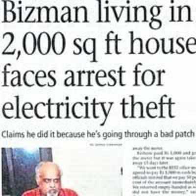 Bizman who stole electricity arrested