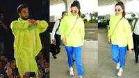 Deepika Padukone borrowed this neon sweatshirt from husband Ranveer Singh? 