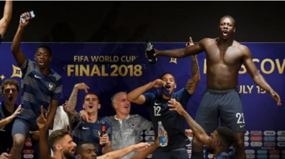 2018 FIFA World Cup: French players gate-crash coach Didier Deschamps’ post-match press conference