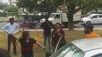 Road rage caught on cam: Girl attacks man with rod in Chandigarh 