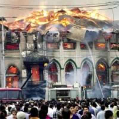 50 injured after fire guts 200-year-old shrine in Srinagar
