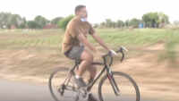Ludhiana cops keeping themselves fit by cycling, exercises 