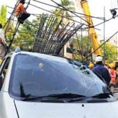 Car owner, three workers survive Metro pillar collapse