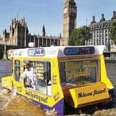 Cone you top this! World's first floating ice cream van