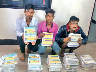 3 held for sticking posters on locals