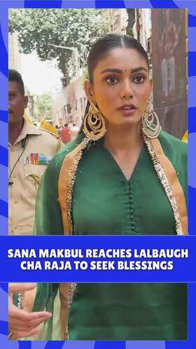 Bigg Boss OTT Winner Sana Makbul Spotted At Lalbaugcha Raja