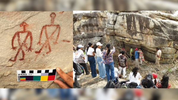 Wrong turn, prehistoric find! DU team spots ‘Chaukhada Rock Art’ in UP
