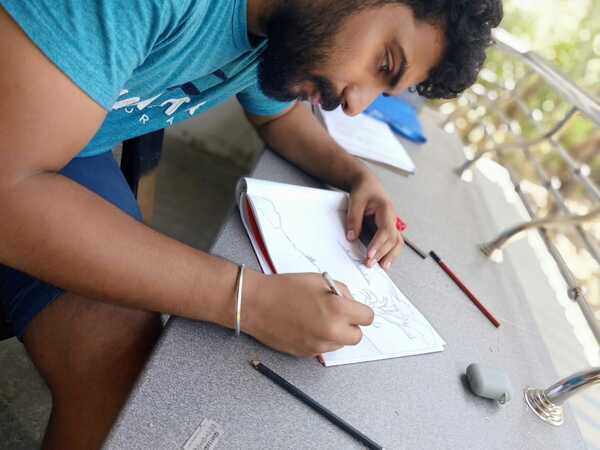 #CoronaConcerns: Seethakalyanam fame Anoop Krishnan brushes up his drawing skills to create awareness