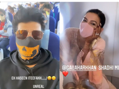 Gauahar Khan's ex-boyfriend Kushal Tandon bumps into her on flight; says 'Shaadi Mubarak'