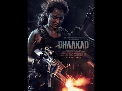 Kangana Ranaut looks fierce shooting guns in the new poster of action entertainer Dhaakad