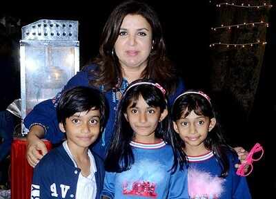 Farah Khan's triplets turn ten, hosts birthday party at Sajid Khan's residence