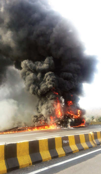 Ahmedabad-Mumbai traffic hit as tanker explodes into flames