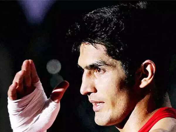 With his next professional fight likely in April-May, Vijender Singh spars with Bhiwani boxers