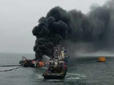 Minor fire in ship at Visakhapatnam port