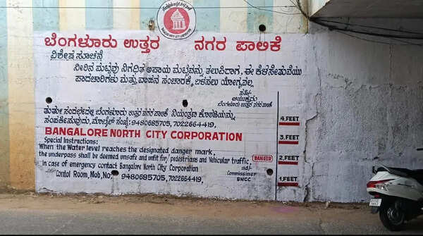Flood-prone underpasses in Bengaluru get warning markers