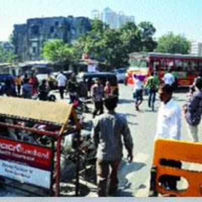 Buses terminated way off station as Kopri stn road remained closed