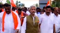 Har Ghar Tiranga: EAM Jaishankar partakes in ‘Prabhat Pheri’ in Karnataka 