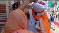 Watch: Punjab cop attacked by Nihangs receives grand welcome after returning home 