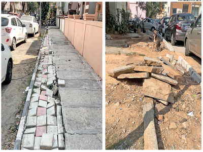 Jayanagar’s footpaths are wearing off