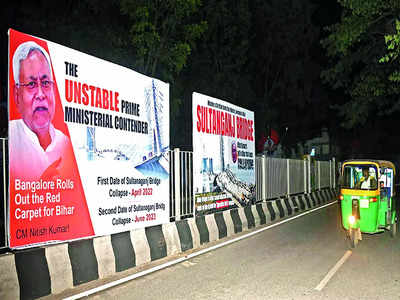 Posters targeting Nitish Kumar surface in Bengaluru