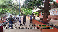 Ahead of the lockdown, Puneities beeline outside the supermarket to buy groceries 