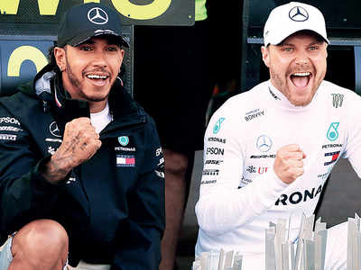 Lewis Hamilton to finish second after teammate Bottas at Grand Prix