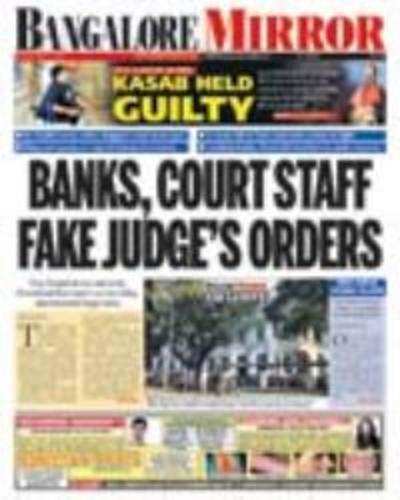Banks, court staff fake judge's orders