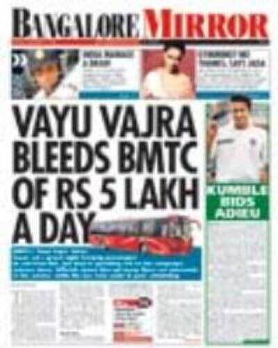 Vayu Vajra bleeds BMTC of Rs 5 lakh a day