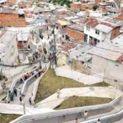 Giant outdoor escalator built for Colombian shanty town