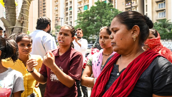 Domestic helps take cue from industry workers, go on protest for higher wages in Noida
