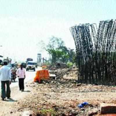 Under-construction Bonkode flyover jams Thane-B'pur rd