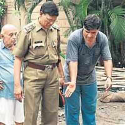 Wall collapse blocks drain, floods housing compound