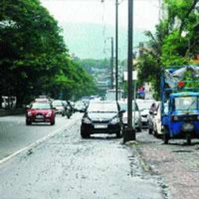 Footpath merged into road during concretisation