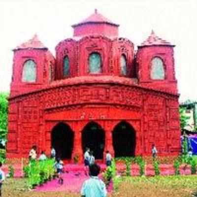 Puja pandal at k'khairane