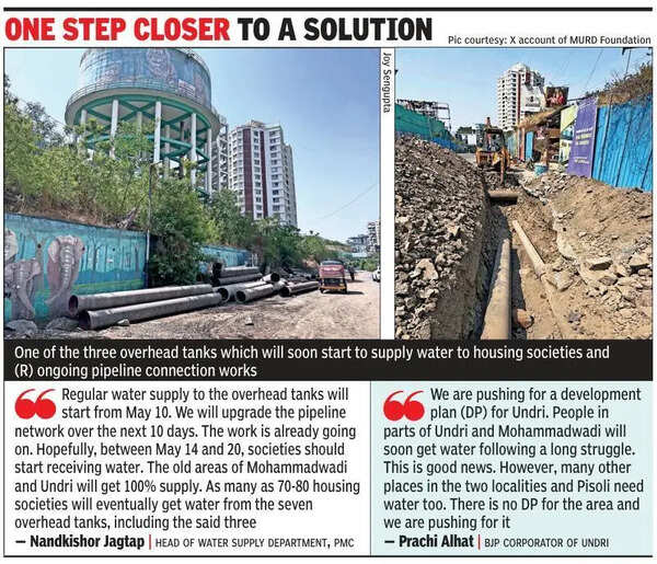 Mohammadwadi, Undri residents unsure of overhead tank supply