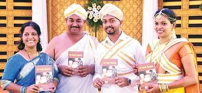 Karnataka: Author releases novel at son’s wedding