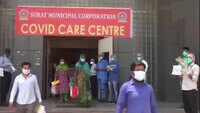 Surat: Staff cheer Covid-19 patients being discharged from hospital 