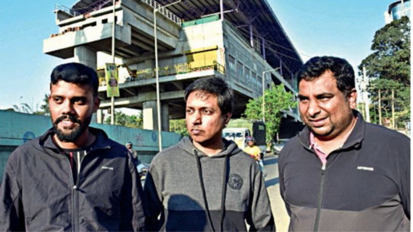 Three rail buffs count Namma Metro pillars & track work to bring info to public