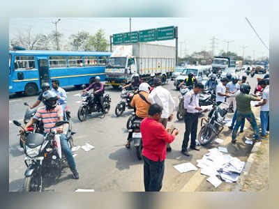 Old SSC answer sheets dumped on highway