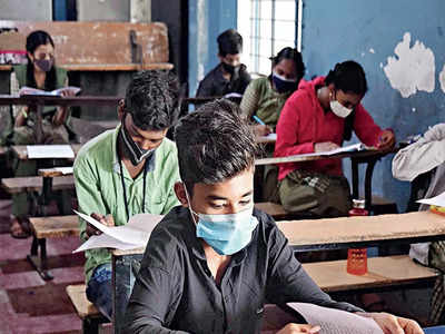 Exams conducted smoothly under uniform row cloud