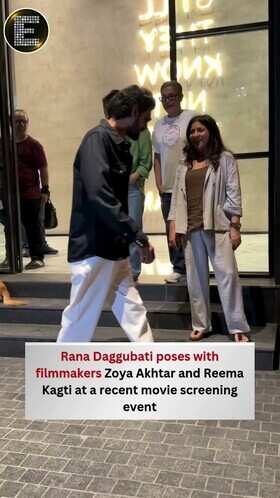 Rana Daggubati was spotted posing with filmmakers Zoya Akhtar and Reema Kagti