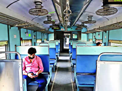 Take a seat, face each other on suburban rail trains