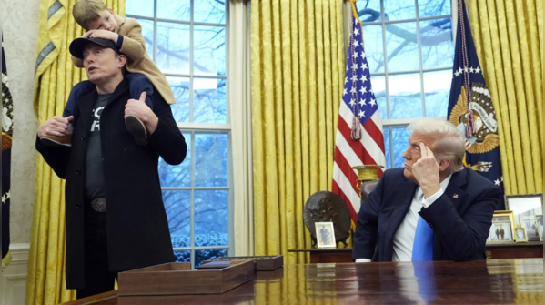 Musk's kid at the Oval Office
