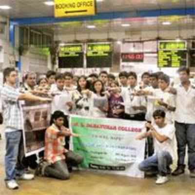 Dahanukar students tell passengers to travel safe