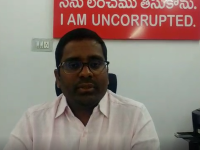 I am not corrupt: Telangana officer puts up board outside his office